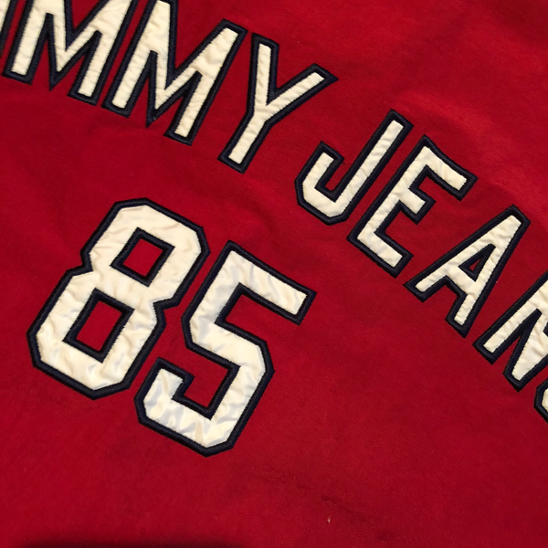 Vintage 90's Tommy Hilfiger "Tommy Jeans 85" Jacket Red/Navy Size Large - Beyond 94